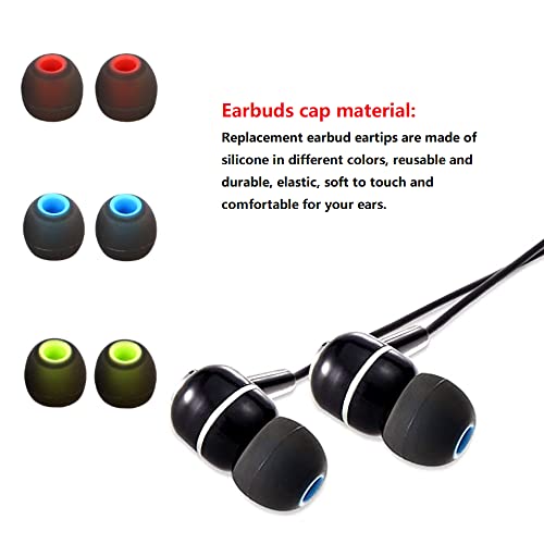 Image of Earbud Silicone Ear Tips Replacement Earbuds Gels for Popular In-Ear Headphones Other Inner Hole 3.8mm - 5.1mm 9 Pairs S /M /L