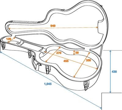 Set de 2 x plastique Cases lokker pour guitare LP Guitare Guitare en Plastique ABS, noir – étui/Case – klangbeisser - Les Beatles, Paul McCartney, John Lennon, RIngo Starr, George Harrison Set de 2 x plastique Cases lokker pour guitare LP Guitare Guitare en Plastique ABS, noir – étui/Case – klangbeisser – Image 4