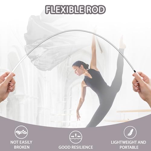 Drapeaux de culte avec tiges flexibles pour danse chrétienne blanche