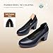 Imagen de DREAM PAIRS Zapatos de Tacón Alto Cómodos Clásicos Mujer Zapatillas con Tacón Ancho Zapatos de Salón PU Trabajo Balila