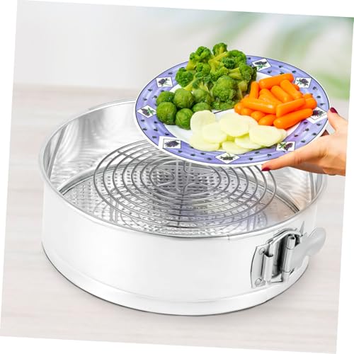 Cabilock Round Stainless Steel Cooling Rack Versatile Steamer Rack for Air Fryer Stockpot High Leg Design for Baking Cooking Cooling Wire Structure for Improved Air Circulation - Image 6
