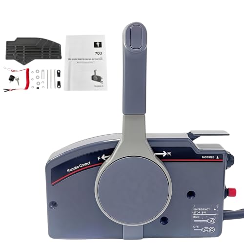 Boatcon Outboard 703 Side Mount Remote Control Box 703-48203-12 No Trim Switch 7PIN For Yamaha Boat Motor Pull to Open