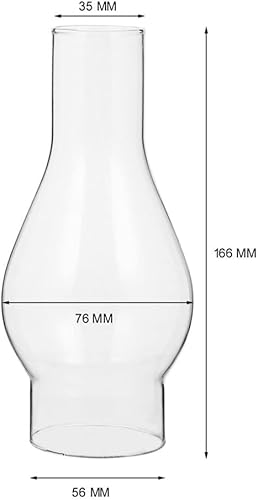 Miniatura 3 de STOBOK Lámpara de aceite de repuesto de globo, 2 unidades, lámpara de aceite, lámpara de chimenea de vidrio transparente transparente soplado a
