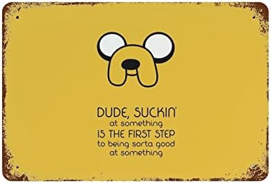 Adventure Time Jake The Dog Quote_02 Vintage Metal Tin Sign,Poster Decorative Painting Canvas Wall Art Living Room Posters Bedroom Painting,Canvas Art Poster and Wall Art Picture Print Modern Family