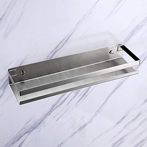 Ownmy Bathroom Shower Shelf Stainless Steel Bath Kitchen Basket Shower Caddy Rack, Rustproof Metal Bathroom Storage Floating Shelves Wall Mounted Shower Corner Rectangular Shelf thumb #3