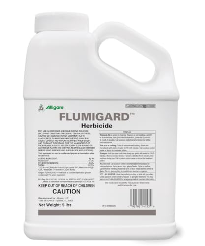 ALLIGARE Flumigard Herbicide - Fast-Acting Flumioxazin Weed Killer for Rapid Control of Aquatic Algae and Terrestrial Weeds in Forestry Aquatic and Bare-Ground Sites - Granules -5lb