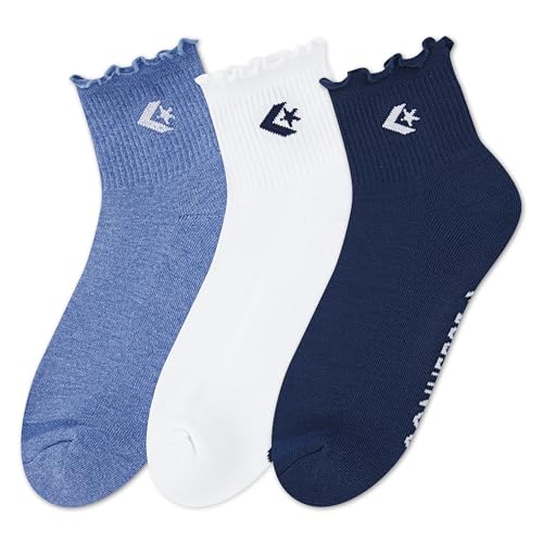 Converse Womens Quarter Sock White Lettuce/3-Pack One Size