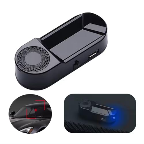 2025 Upgraded Solar-Powered Car Anti-Theft LED Flashing Security Light, Simulated Dummy Alarm with USB Charger Port, Automotive Warning Interior Lamp for Most Cars – Car Accessories (Blue Light)