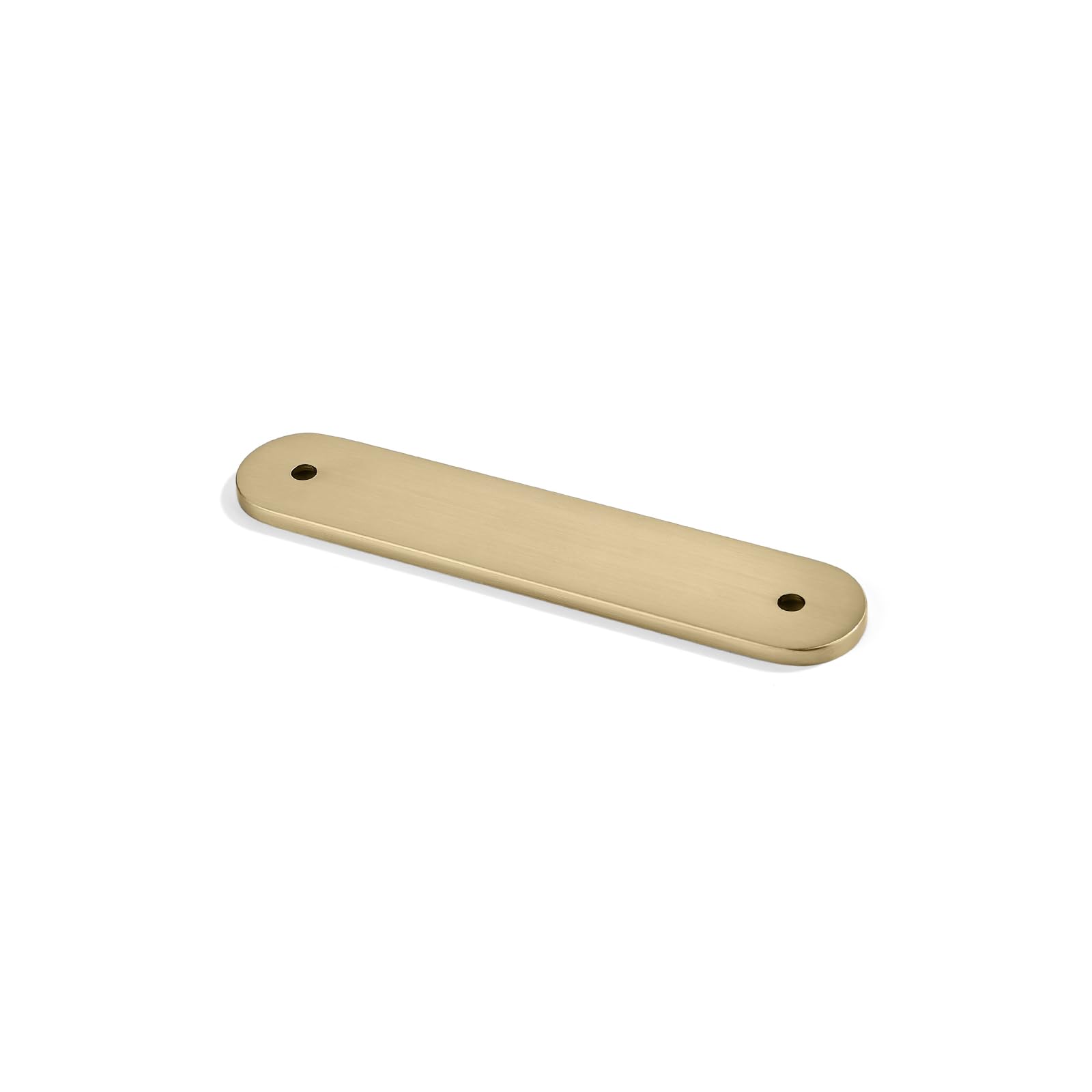 khtumeware 10 Pack Brushed Brass Cabinet Hardware Handle Pull Backplate/Back Plate - 3-3/4" Inch (96mm) Hole Centers