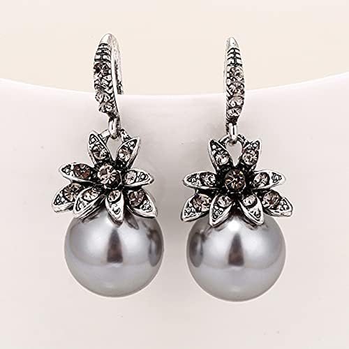 Miniatura 3 de Pearl earrings S925 sterling silver pearl pendant earrings for women