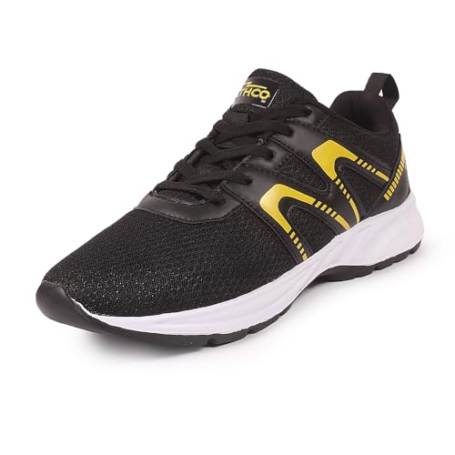 ATHCO Mens Ohio Black Yellow Running Shoes_8 UK (ATHST-18) (B0CK4ZKGS9) Amazon Price History, Amazon Price Tracker