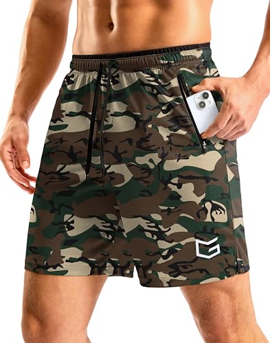 Image of G Gradual Men's Gym Workout Shorts Zipper Pockets 5 inch / 7 inch Quick Dry Breathable Runing Athletic Short for Men