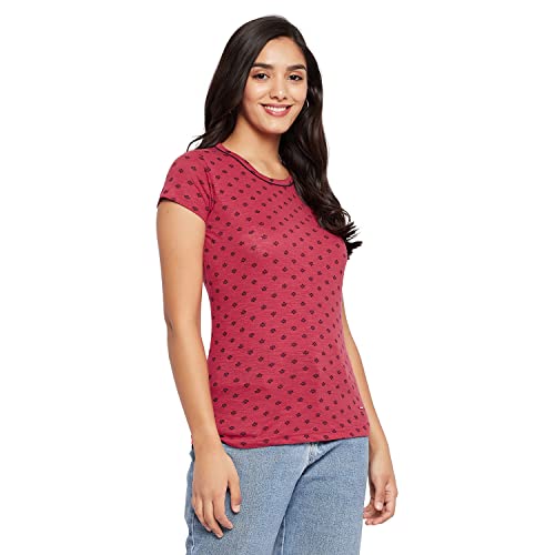 Image of Duke Stardust Red Color Round Neck Lady Top
