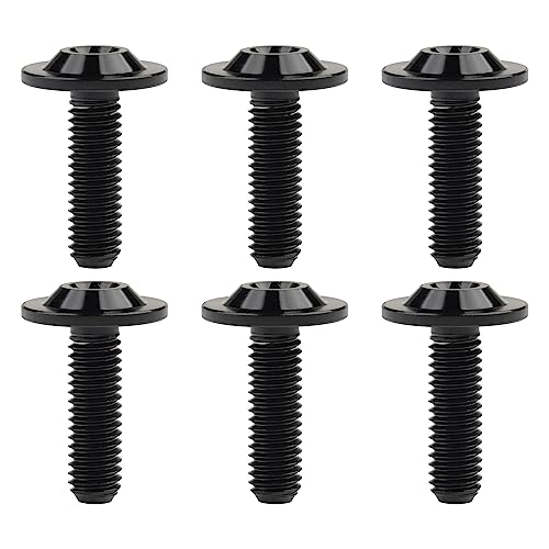 Image of Titanium Bolt Torx Head M6x10 15 20mm Screw for Bicycle Motorcycle Car Modification Pack of 6 (Black, M6x20mm)
