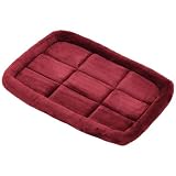PetStyle ペットベッド 犬 猫 クッション 冬 犬用 マット 洗える ネコ 小型犬 猫用 べっど dog bed ゲージ ハウス ソファベッド ふわふわ シンプルフランネルタイプ Mサイズ 長方形 (ワインレッド)