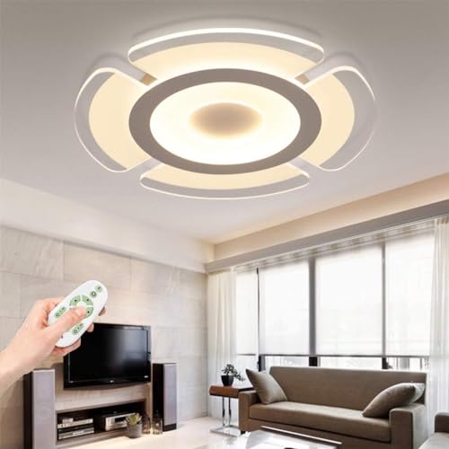 Plafonnier rond LED variable 42cm avec télécommande pour salon moderne