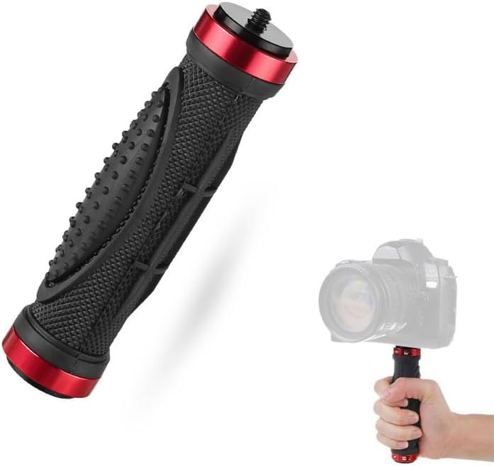Camera Handle Grip Support Mount Universal Stabilizer Holder Stand with 1/4 inches Thread for Digital Video Camera Camcorder Action Camera LED Video Light Smartphone
