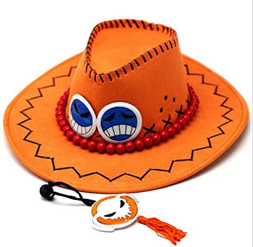 Halloween costume hat Animation Cosplay Accessories Hat cosplay One Piece Portgas D Ace Cowboy Hat Cosplay Hat