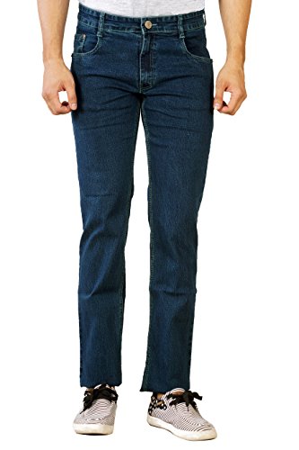 Image of Par Excellence Men's Relaxed Fit Jeans (Fabia PBLUE Peacock Blue 32W x 34L)