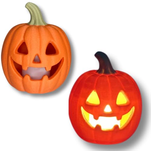 Luminaria Led 3D Abobora Iluminada Decoração Halloween 10 * 8cm