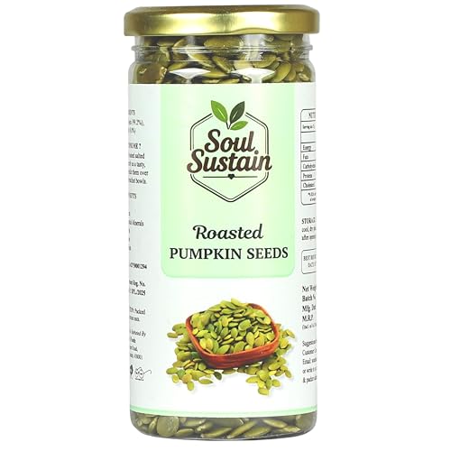 Image of Roasted Pumpkin Seeds (200 GM) - Plant Protein & Fiber Rich Snack, Heart & Bone Support, Healthy Fats, Magnesium & Antioxidants, Salad & Smoothie Toppers, Baking & On-the-Go Nutritious Seeds