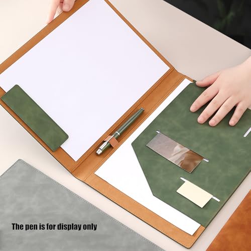 Porte-documents en cuir multifonction organiseur de bureau avec aimant A4 - 4