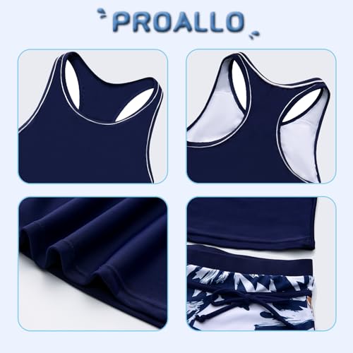 Image of Little Girls' Summer Swimwear Two Piece Boyshort Tankini Kids Swimsuit