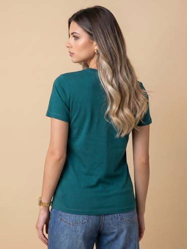 Image of JUNEBERRY Women's Regular Fit Pure Cotton Printed T-Shirt | Soft Fabric, Breathable Comfort | Round Neck, Half Sleeves, Round Neck (Size: S to 2XL)