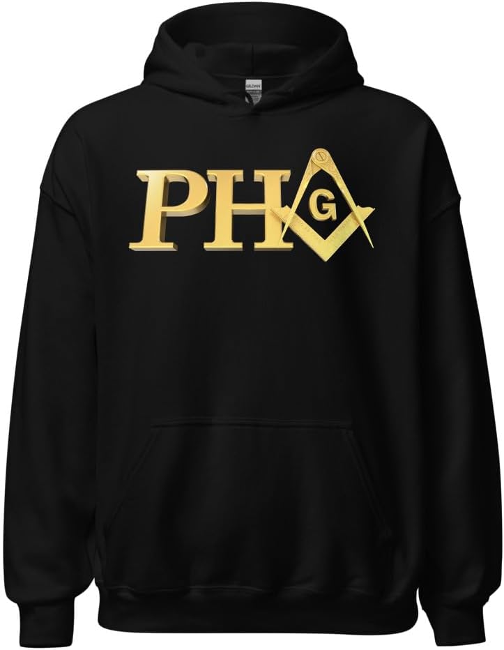 PHA Prince Hall Affiliated Masonic Hoodie, Freemason Square & Compass Hoodie, SM-5XL