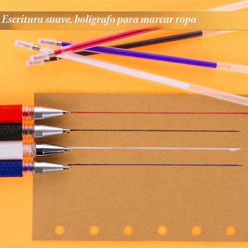 Miniatura 6 de Bewudy 4 Bolígrafos Borrables Con Calor Para Tela Con 20 Recambios, 4 Colores De Rotulación, Marcadores Para Acolchar, Costura, Sastres, Tiza De Borrado