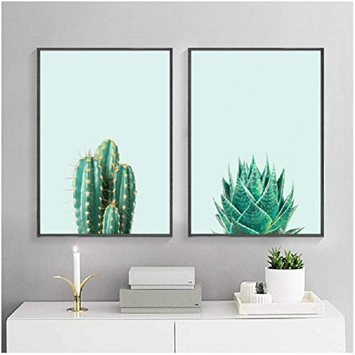 Plante verte mur photos grand format 50x70cm toile canva haute définition sans cadre