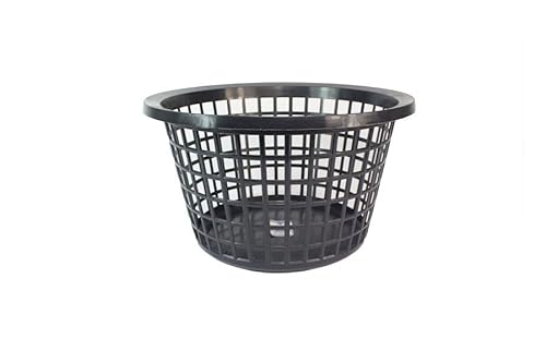 VTL® PLASTIC LAUNDRY BASKET ROUND WASHING BASKET CLOTHING HAMPER - 4 COLOURS (BLACK)