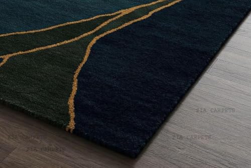 Image of zia carpets Hand Tufted Woollen Modern Collection Bedroom & Living Room Carpet Size 10 X 13 Feet