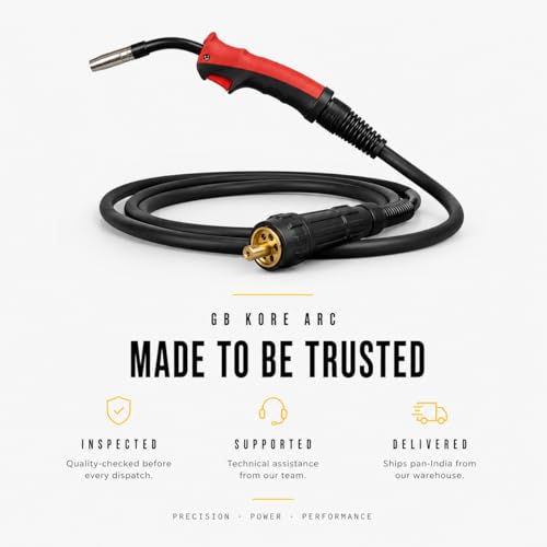 Image of 15AK MIG Welding Torch Gun 3M Cable, Heavy Duty MIG /MAG & Gasless Flux Core Welding Gun, Euro Connector, Ergonomic Handle, Heat-Resistant Durable Cable