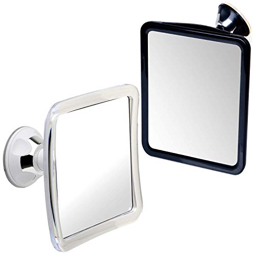 Mirrorvana Fogless Shower Mirror for Fog Free Shaving and 2019 Shatterproof Fogless Shower Mirror with Hot Water Basin Bundle