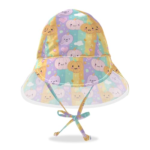 Pumpkin Cartoon Baby Sun Hats Boys Hats Girl UPF 50+ Adjustable Traveling Swim