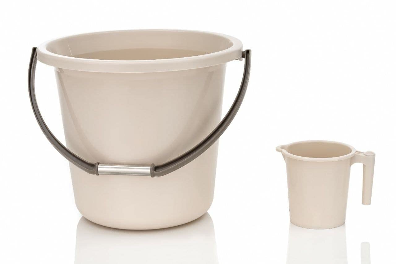 AUREUS Bathroom Bucket and Mug Set, 18 L (of White) (B09MJJ2X8Y) Amazon Price History, Amazon Price Tracker