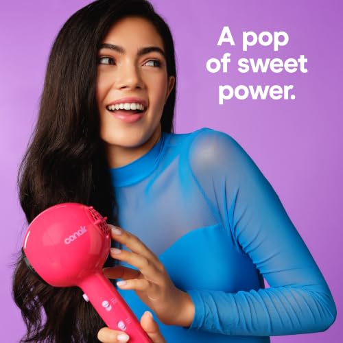 Conair Cake Pop Hair Dryer, Blow Dryer w/Diffuser & Concentrator, Pink - image 7
