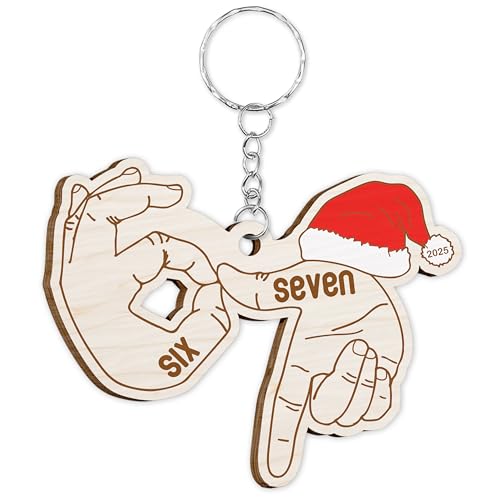 TOKAYEN 6-7 Meme Keychain, 6 7 Meme Handsign Keychains, 6