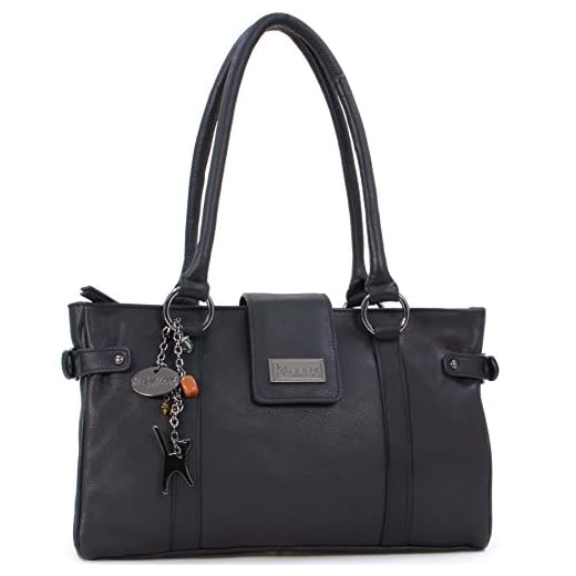 CATWALK COLLECTION - MARTINA - Bolso de mano - Cuero - Negro