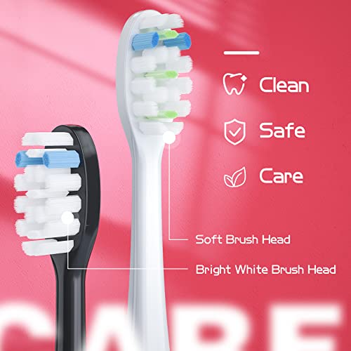 Electric Toothbrush 2 Pack, Quiet 4100 Rechargeable Sonic Power Toothbrush W/Pressure Sensor, 8 Bristles & 4 Modes 48000 Vpm Motor & Waterproof 2 Minutes Smart Timer, Wireless Charging For 100 Days #TOP6