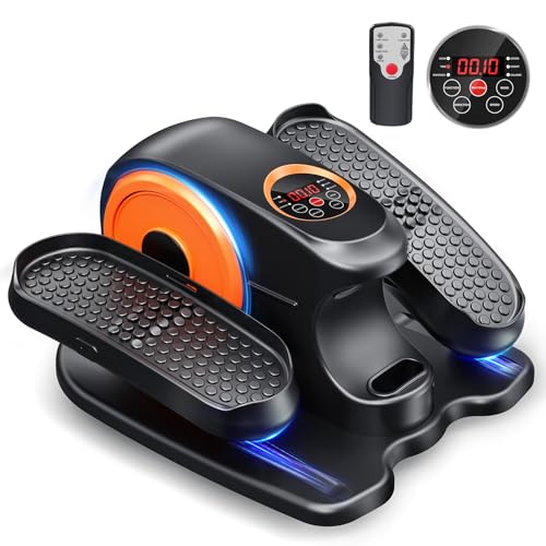 Under Desk Elliptical Machine, Ellipse Leg Exerciser for Seniors, Quiet and Portable Pedal Exerciser While Sitting, Elliptical Exercise Machine with Remote Control,12 Adjustable Speeds