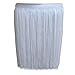 Produktbild Yalulu 10 Meter lang 30 cm breit Polyester Lateinamerikanische Fransen Quaste Trimming Spitze DIY Latein Makramee Samba Tanzkleid Bühne Kleidung Vorhang Trim (weiß)