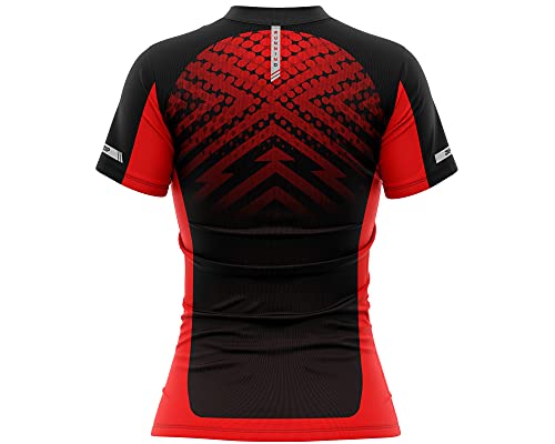 Camiseta de Corrida Feminina Ziiip CDF001 (VERMELHO, GG)