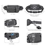 Bauchtasche Herren,Gürteltasche Herren,Bauchtasche Mit Flaschenhalter,Schwarz,Handy Gürteltasche,Bauchtasche Hund,Hüfttaschen