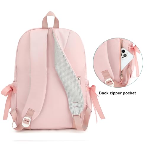 Image of Kids School Backpack for Girls Cute Kawaii Bookbag with Bows for Kindergarten Elementary