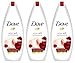 Dove Velvet Soft Moisturizing Body Wash, 16.9 Ounce / 500 Ml (Pack of 3) International Version