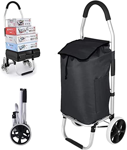 Carrito plegable para compras con ruedas giratorias 50L miniatura 1
