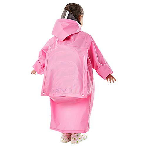 Preisvergleich Produktbild Kinder wasserdichte Regenjacke Regenmantel Jungen Schultasche Position Regenkleidung Softshelljacke Regenponcho mit Kapuze Winddicht Regendicht Schneefes