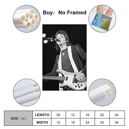 Paul McCartney Poster vintage sur toile pour décoration 50 x 75 cm - Les Beatles, Paul McCartney, John Lennon, RIngo Starr, George Harrison Paul McCartney Poster vintage sur toile pour décoration 50 x 75 cm – Image 3